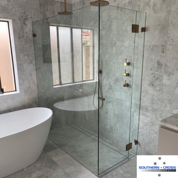 Modern/Elite 90° Square Glass to Wall / Floor Shower Bracket (MBS90/SB50.SQ)