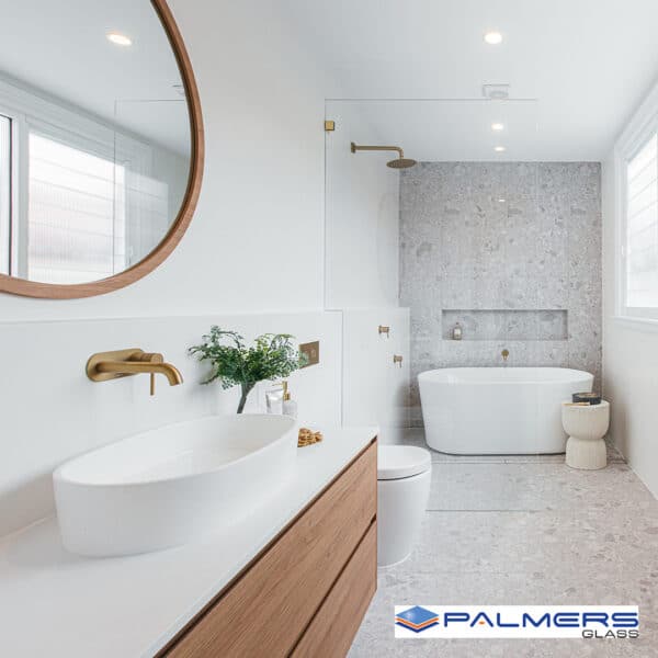 Modern/Elite 90° Square Glass to Wall / Floor Shower Bracket (MBS90/SB50.SQ)