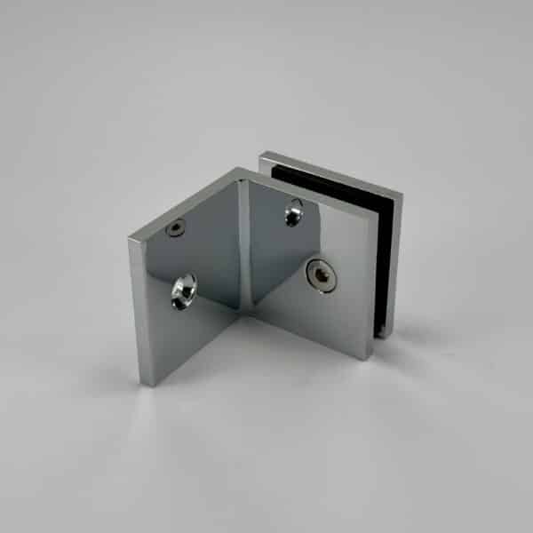 Modern 90° Square Glass to Wall Shower Bracket with extended backplate (MBS90-X)