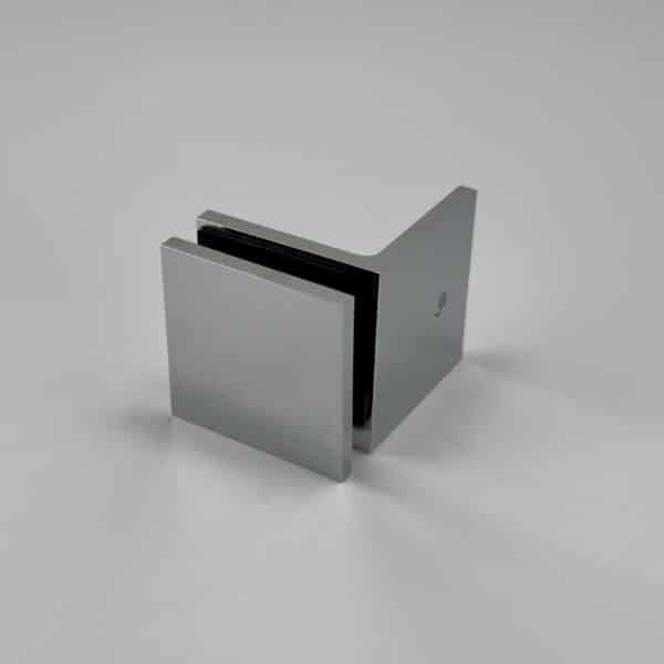 Modern 90° Square Glass to Wall Shower Bracket with extended backplate (MBS90-X)