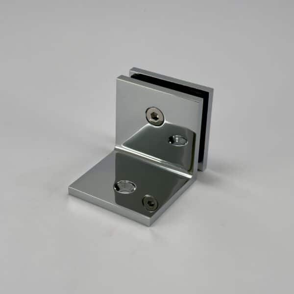 Modern 90° Square Glass to Wall Shower Bracket with extended backplate (MBS90-X)