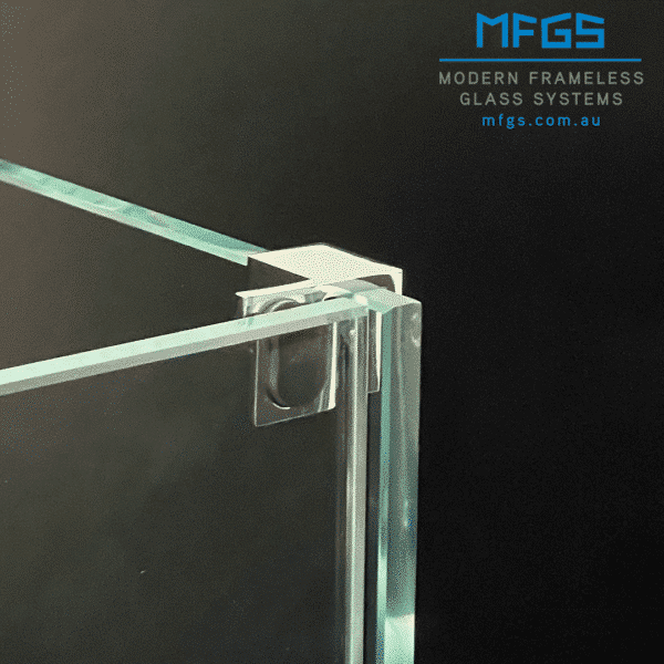 Modern 90° Square Glass Mounted Shower Door Stop (MDSG90R)