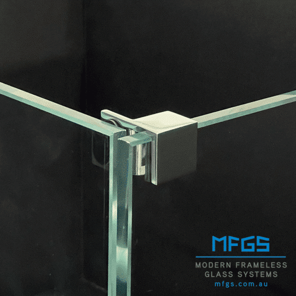Modern 90° Square Glass Mounted Shower Door Stop (MDSG90R)