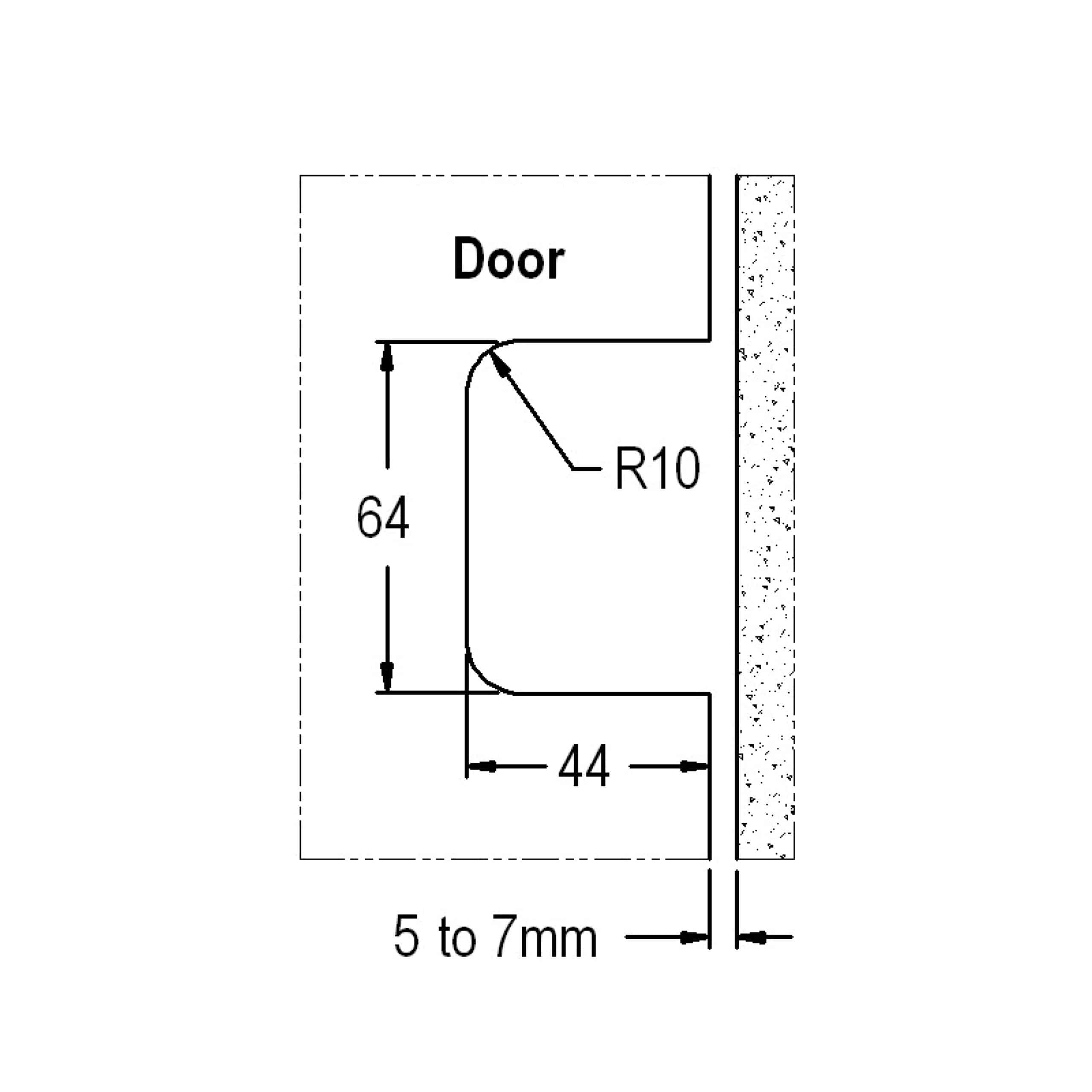 Modern 90° Glass to Wall Heavyweight Shower Hinge (MF1-90) - Image 4