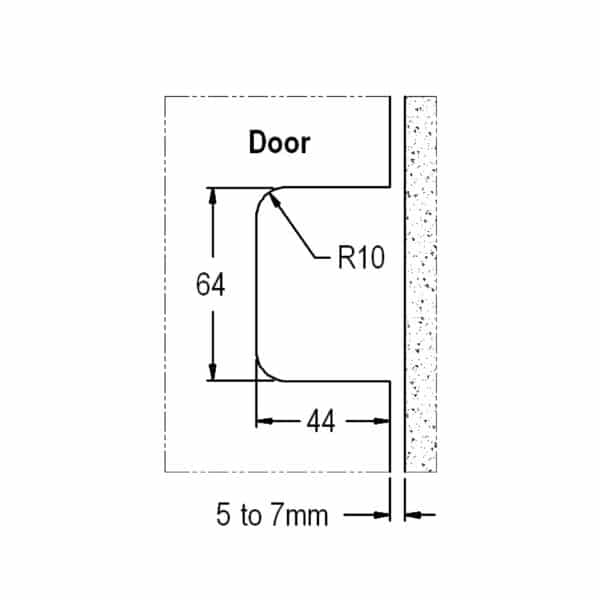 Modern/Elite 90° Glass to Wall Heavyweight Shower Hinge (MF1/ES1)
