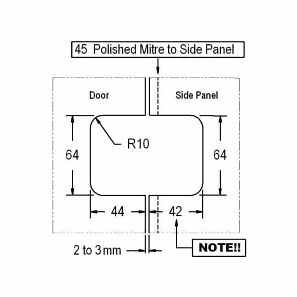 Modern/Elite 135° Glass to Glass Heavyweight Shower Hinge (MF2-135/ES2.135)
