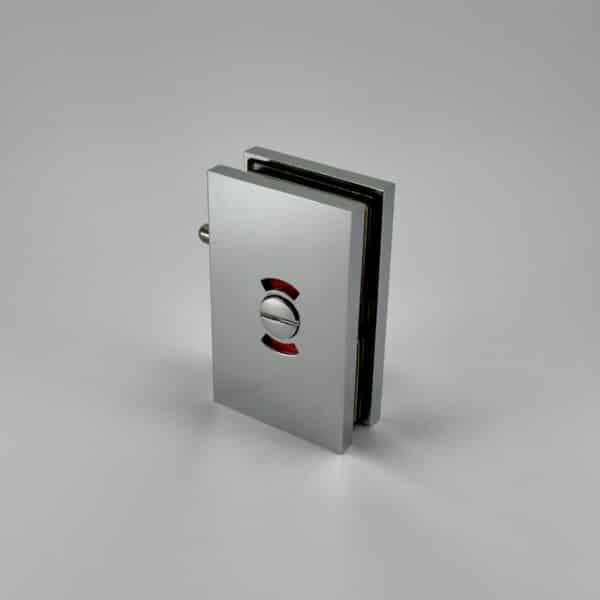 Modern Square Glass to Wall Pivot Door Privacy Latch (MFPL1)