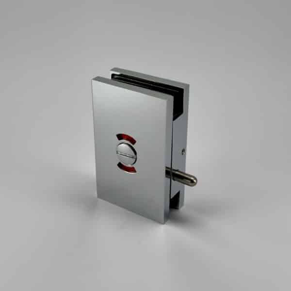 Modern Square Glass to Wall Pivot Door Privacy Latch (MFPL1)