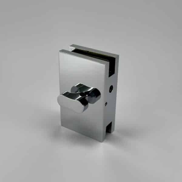 Modern Square Glass to Wall Pivot Door Privacy Latch (MFPL1)