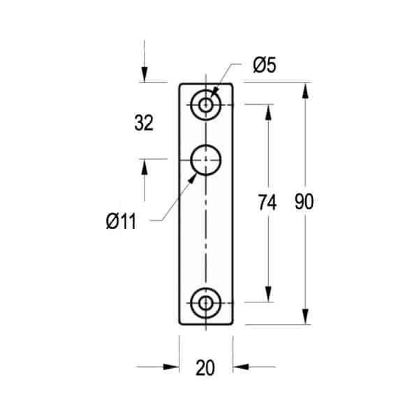 Modern Square Glass to Wall Pivot Door Privacy Latch (MFPL1)