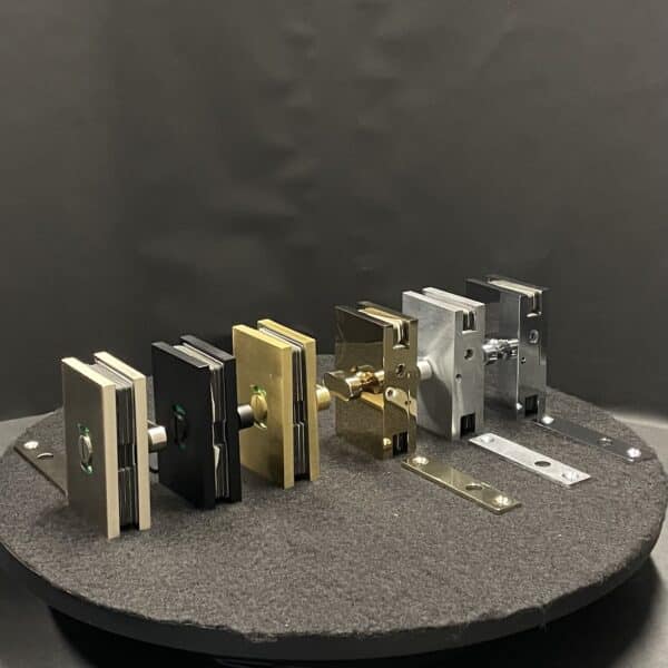 Modern Square Glass to Wall Pivot Door Privacy Latch (MFPL1)