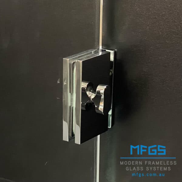 Modern Square Glass to Wall Pivot Door Privacy Latch (MFPL1)