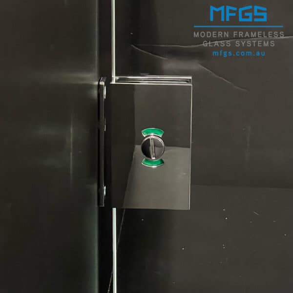Modern Square Glass to Wall Pivot Door Privacy Latch (MFPL1)