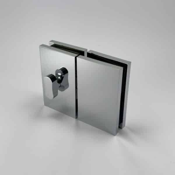 Modern Square Glass to Glass Pivot Door Privacy Latch (MFPL2)