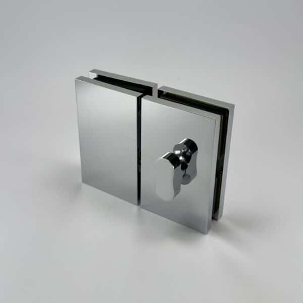 Modern Square Glass to Glass Pivot Door Privacy Latch (MFPL2)