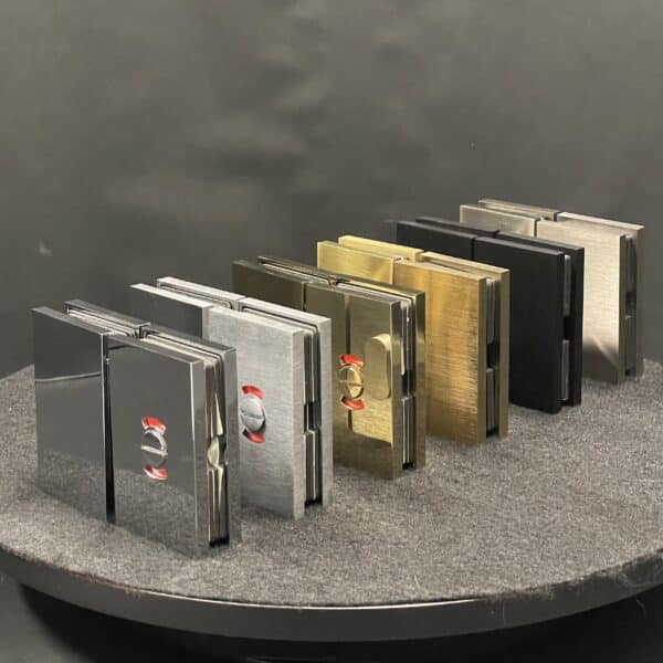 Modern Square Glass to Glass Pivot Door Privacy Latch (MFPL2)