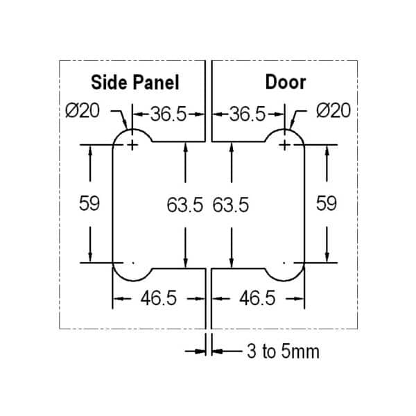 Modern Square Glass to Glass Pivot Door Privacy Latch (MFPL2)