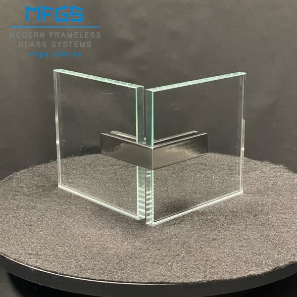 Modern 90° Glass to Glass Alignment Bracket (MGAB25-90)