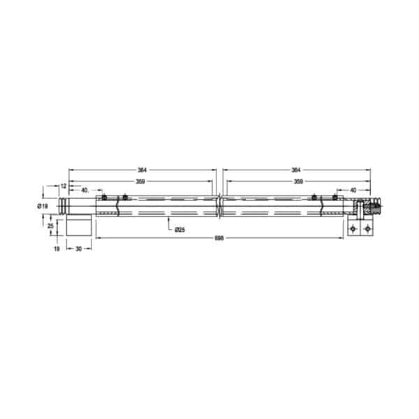Modern 135° Round Adjustable Glass to Glass Shower Bracing Bar (MGGB135)