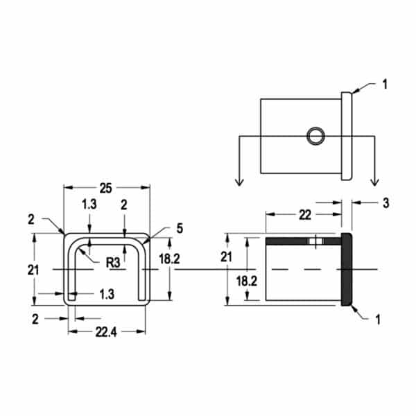 Modern End Cap (MH25SEC/2)