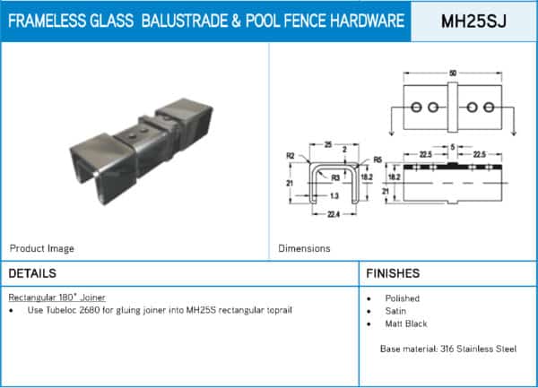 Modern 180° Joiner (MH25SJ/2)