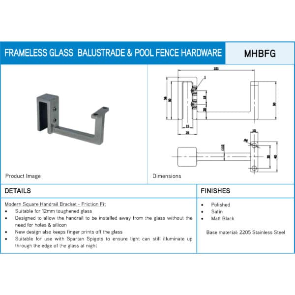 Modern Handrail Bracket (MHBFG)
