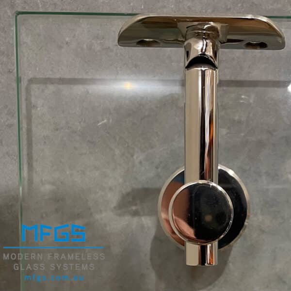 Modern Round Adjustable Height Glass Mounted Handrail Bracket (MHBG)