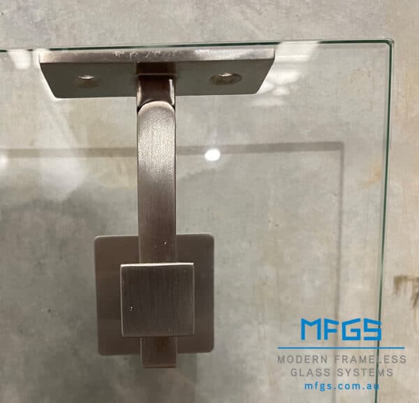 Modern Square Adjustable Height Glass Mounted Handrail Bracket (MHBSG)