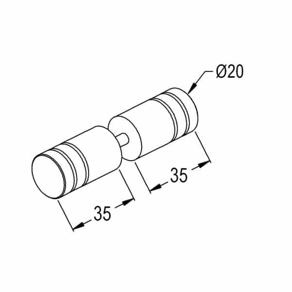 Modern Groove Pull Knob Set (MK20)