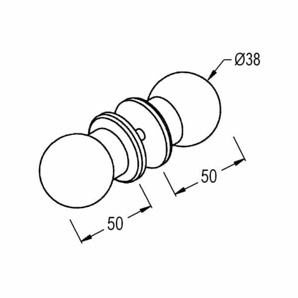 Modern/Elite Tow Ball Pull Knob Set (MK38/SK80)