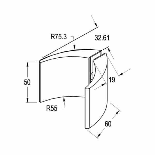 Modern Oblong Pull Knob Set (MK50)