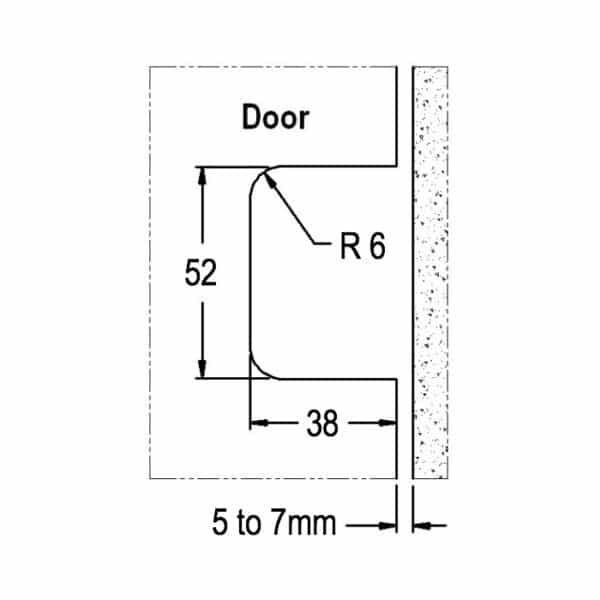 Modern/Elite 90° Glass to Wall Lightweight Shower Hinge (ML1-L3/CMES1L3)