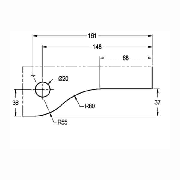 Modern Bottom Patch Fitting (MP10P)