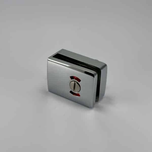 Modern Slide-On Glass to Wall Pivot Door Privacy Latch (MPL1)