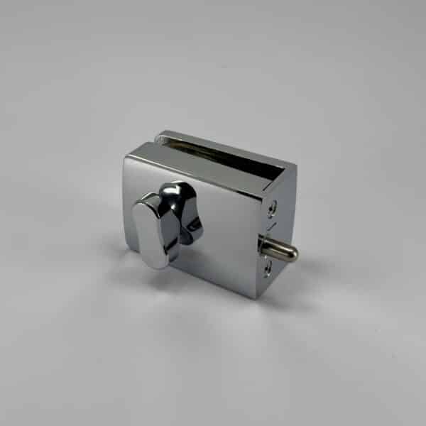 Modern Slide-On Glass to Wall Pivot Door Privacy Latch (MPL1)