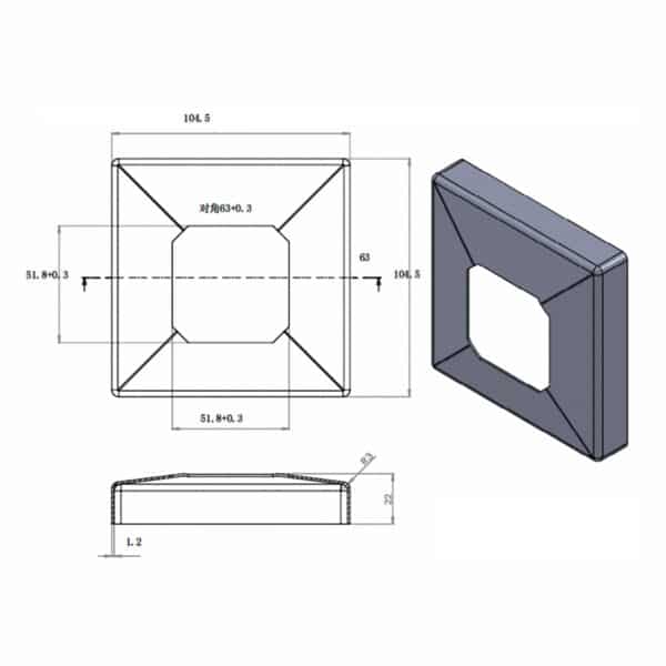 Modern Surface Mount Spigot (MSS160SMF)