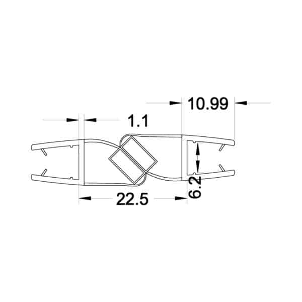 Modern 90°/180° Magnetic Glass to Glass Water Seal