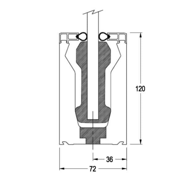Posi-Glaze Base Mount Channel Kit (PG120B-...)