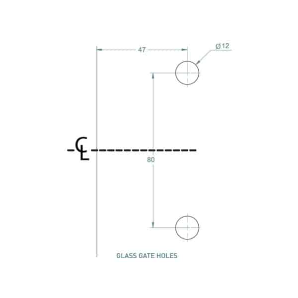 Polaris 90° Glass to Wall/Square Post Pool Gate Latch (PL90-WP)