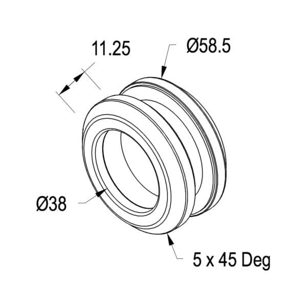 Modern/Elite Sliding Door Finger Pull (SDFP60/SS.9)