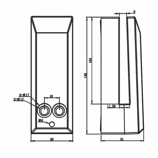 Modern Frameless Glass Side Fixed Friction Fit Spigot (TSF-140)