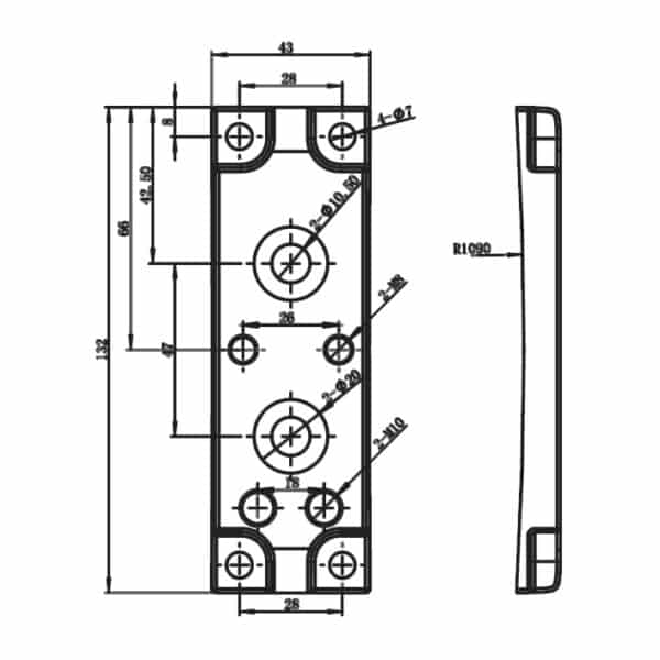 Modern Frameless Glass Side Fixed Friction Fit Spigot (TSF-140)