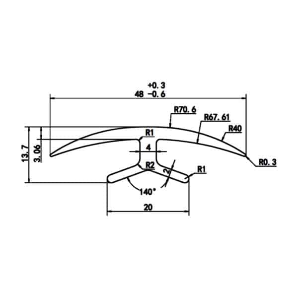 Gap Infill Rubber for Modern 126 Channel