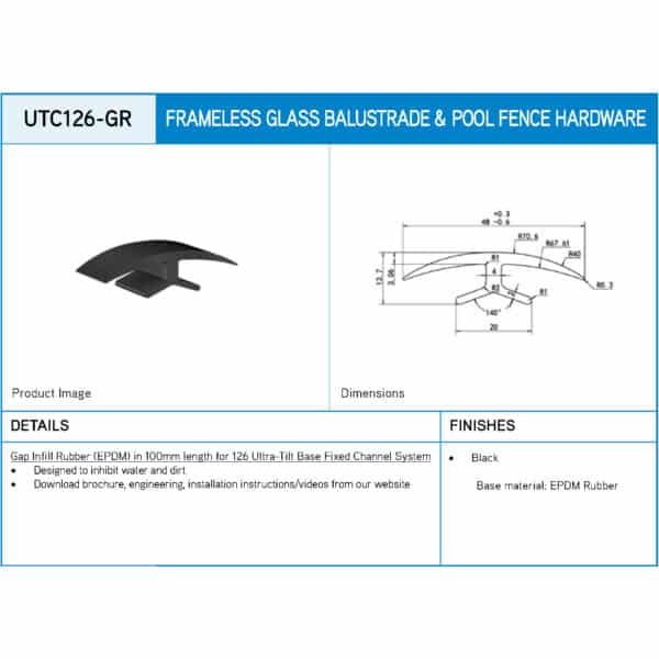Gap Infill Rubber for Modern 126 Channel