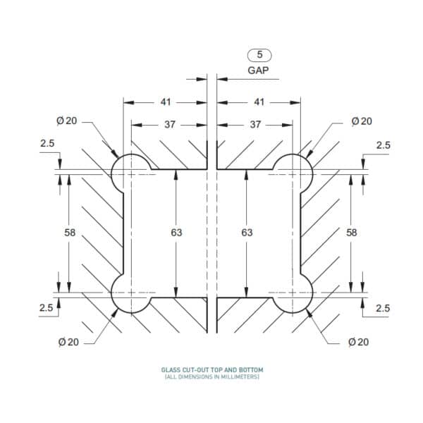 Polaris Glass to Glass Internal Hinge (220IGG SSS)