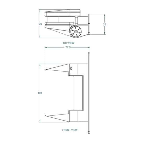 Polaris Glass to Door Jamb Internal Hinge (220IGJ PSS)