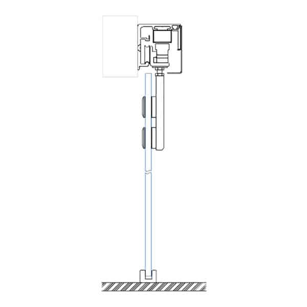 GCC Brisa M Auto Single Sliding Door Wall/Glass/Ceiling Mount Kit (BRISA-M-L)