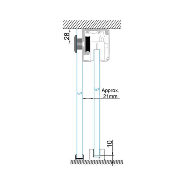 GCC Brisa 60G Sliding Door - Glass Mount Kit