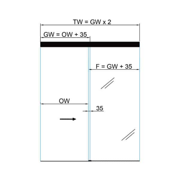 GCC Brisa 60G Sliding Door - Glass Mount Kit