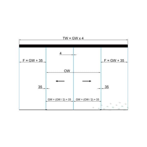 GCC Brisa 80G Sliding Door - Glass Mount Kit